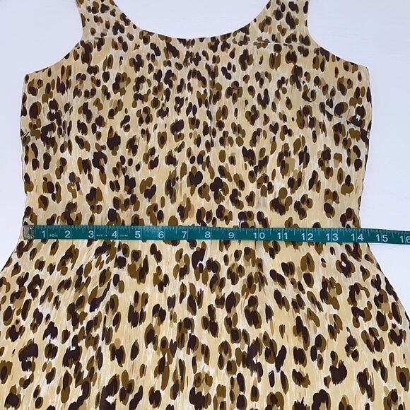 Bloomingdale's Petites Silk Animal Print Dress Size 6 - Picture 7 of 9